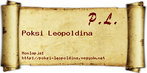 Poksi Leopoldina névjegykártya